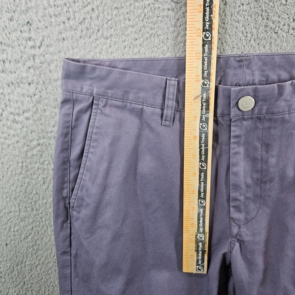 Bonobos Mens Slim Fit Washed Chino Pants Purple Gray 33x32 Casual Trousers